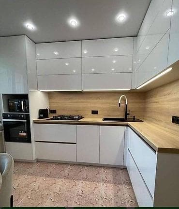 Sifarişlə mətbəx dəsti, Özü çəkən petlələr, MDF, Kredit yoxdur, Pulsuz çatdırılma — 1