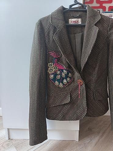 deri jaket: Brend: ONLY Model: qadın üçün jaket - Klassik yaxalıqlı, düyməli — 1