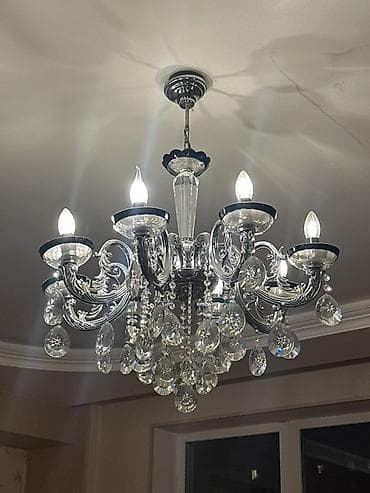 Çılçıraq, 8 lampa, Xrustal — 1