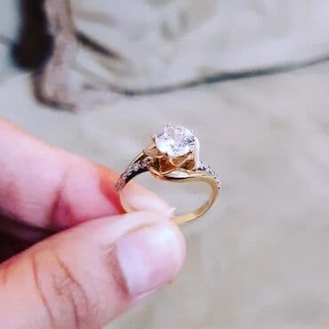 tək qaş: Nişan, Üzük, Sarı qızıl, 585 Əyar — 5