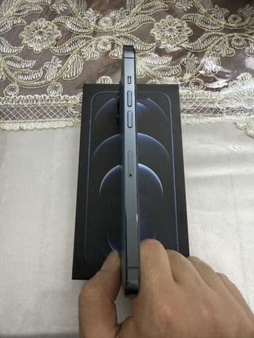 iphone 11 64 gb qiymeti: IPhone 12 Pro Max, 256 GB, Pacific Blue, Face ID — 3