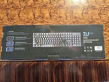 logitech klaviatura: ZU 777 Gaming Backlight Keyboard İşlənmiş Real alıcıya endirim var — 2