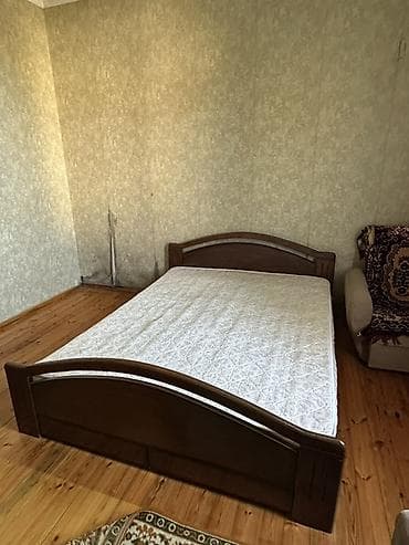travertin nədir: İkili taxta çarpayı – alt çekmecəli model - Ölçü: təxmini 160×200 sm — 3