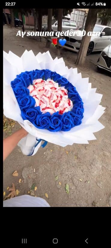 buket kağızı: Raffaello şirniyyatları ilə gül buketi - Tərkib: orijinal Raffaello — 2