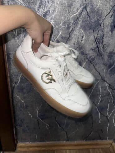 loro piana ayaqqabi qiymeti: Ağ rəngli dəri idman ayaqqabıları - Model: bağcıqlı, aşağıprofilli — 2