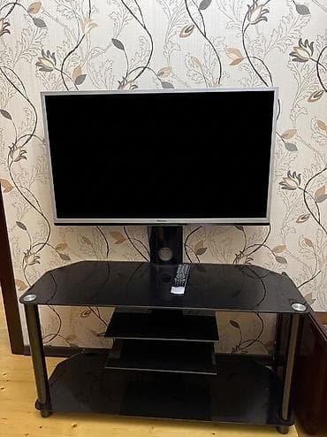 polka market: LED televizor və şüşə TV stendi dəsti - Ekran: 102, nazik çərçivəli — 1