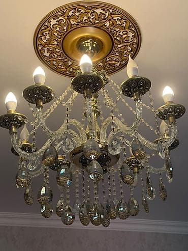 Çılçıraq, 10 və daha çox lampa, Xrustal — 1