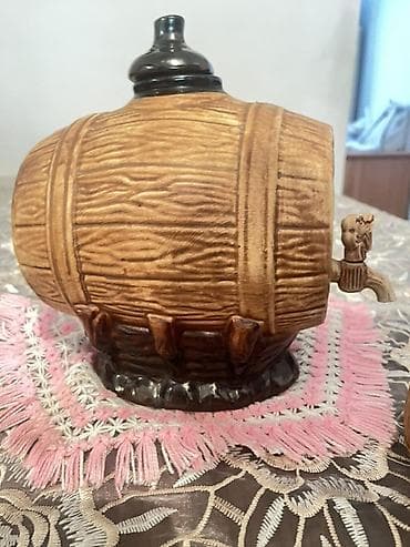 maye sabun qabı: Keramik “kranlı çəllək” dəst - Material: keyfiyyətli keramika, şirə — 4