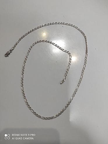 kolca: Gümüş boyunbağı - Material: Gümüş rəngli metal (foto üzrə) - Zəncir — 2