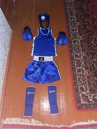 balonka kurtka modelleri: Boks/Muay Thai komplekti – mavi rəngdə, tam dəst Dəstə daxildir: - — 7