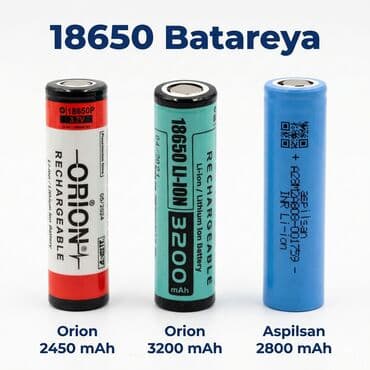 turk samovari: Aspilsan 18650 Li-ion 2800mAh yüksək cərəyanlı orijinal batareya — 5