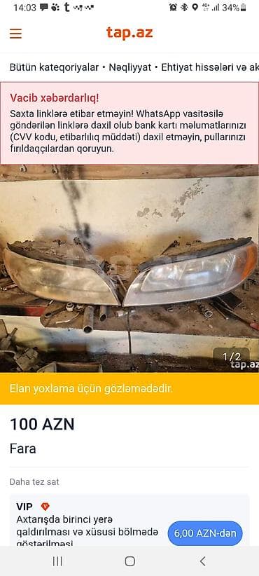 07 arxa stoplari: Komplekt, Volvo — 2