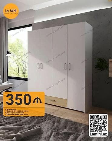 4 qapılı, Siyirməli, Digər rəng, Açılan, Düz dolab — 1
