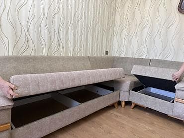 Divanlar: L formalı künc divanı Evdə mebel dəyişikliyi edildiyi üçün satılır, 2 — 4