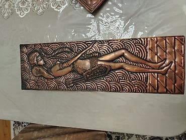 Mis relyef dekor panellər dəsti - Material: mis (rəng tonları