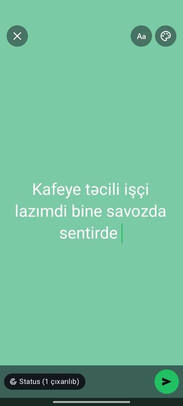 salon isi axtariram: Ofisiant tələb olunur, Kafe — 1