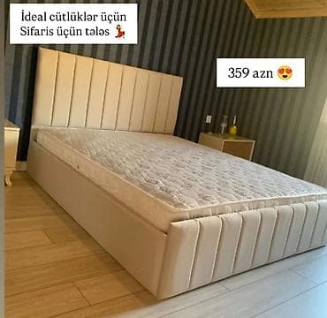 Yeni, İkinəfərlik çarpayı, Bazasız, Matras ilə, Siyirməsiz