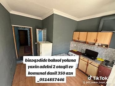 60 kv. m, 2 otaqlı, Kombi, Qaz, İşıq — 1