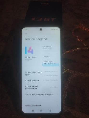 gt 430: Poco X3 GT, 256 GB, rəng - Yaşıl, Barmaq izi — 2