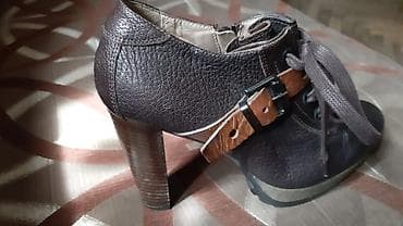 bej qadın ayaqqabıları: Qadın ayaqqabısı – hündürdaban - Material: toxumalı dəri effekti olan — 1