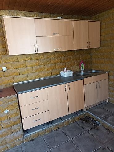 Mətbəx mebel dəsti – lamindən hazırlanmış, açıq ağcaqayın rəngində