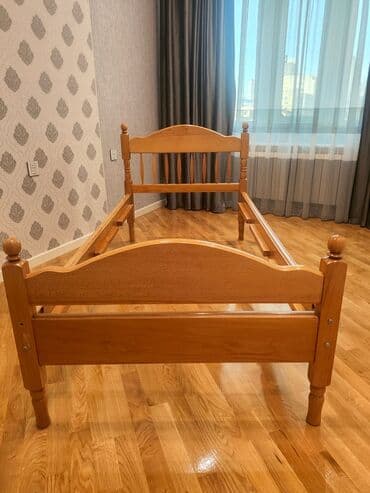 Все для дома и сада: Çarpayı, tək nəfərlik, taxta material. Ölçü: 100/200 — 3