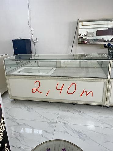 Mağaza vitrinləri – şüşə vitrin stendləri Tam hazr syurmali, isiqli — 7