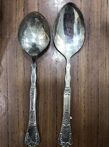 Столовые приборы: Antik gümüşü rəngli süfrə ləvazimatları dəsti. ( Qiymetde razılaşa — 2