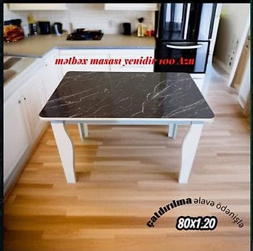 mətbəxt masaları: Düz masa, Açılmayan, Parlaq laminat, Zəmanətsiz, Kredit yoxdur — 1