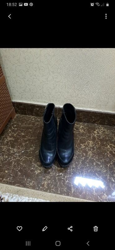 qiz ucun botlar: Ölçü: 39, rəng - Qara, İşlənmiş — 2