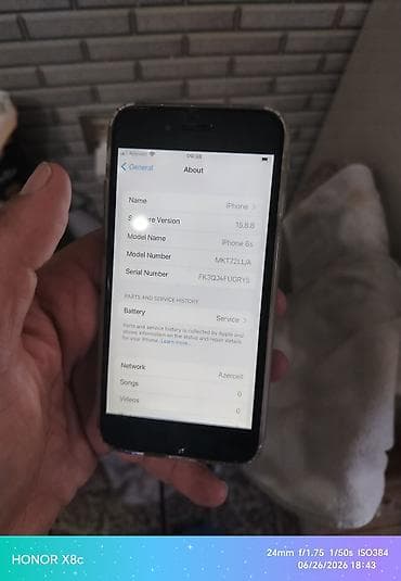 Техника и электроника: IPhone 6s, 32 ГБ, Серебристый, Отпечаток пальца — 4