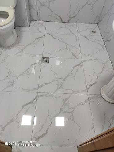 dus kabina kreditle: Mərmər naxışlı keramika plitələrlə tamamlanmış tam sanitar qovşaq — 2