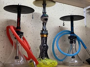 коптильный аппарат: Məhsul: Unikal dizaynlı nərgilə (metallik gövdə və dekorativ başlıq) — 5