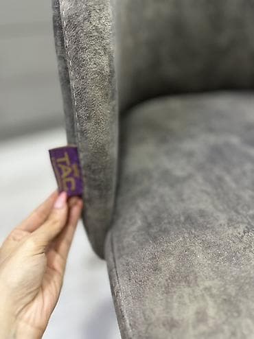 kohnə stul: Mebel – Yumşaq oturacaqlı taxta ayaqlı stul - Rəng: Boz (melanj — 1