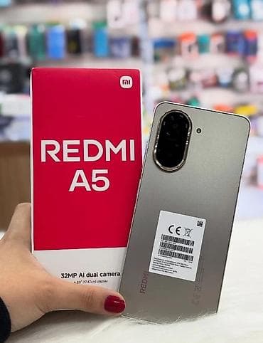 android box tv: Redmi A5, 128 GB, rəng - Boz, Barmaq izi — 1