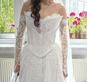 don: Gəlinlik — zərif krujeva və incə əl işləri ilə - Model — 1