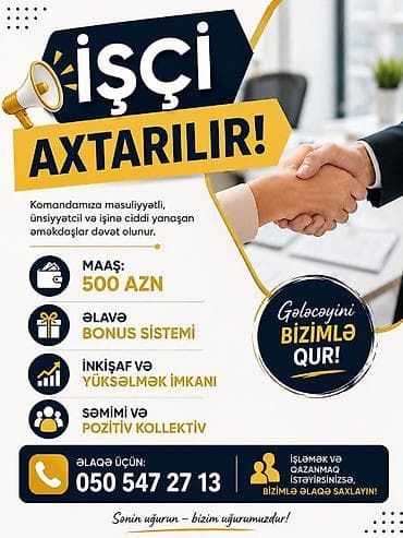 Vakansiya: Komandamıza məsuliyyətli, ünsiyyətcil və işinə ciddi lalafo.az -da Vakansiya: Komandamıza məsuliyyətli, ünsiyyətcil və işinə ciddi