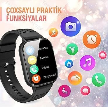 sensor saatlar: Yeni, Smart saat, Sensor ekran, rəng - Qara — 6