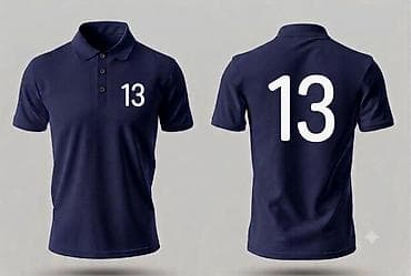 Tünd göy rəngdə polo köynək – sinədə və arxada ağ “13” nömrəsi ilə. -