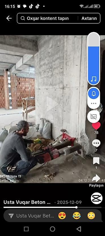 pilastik qapi: Beton kəsmə xidməti Peşəkar avadanlıqla beton, dəmir-beton və daş — 5