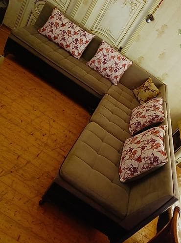İşlənmiş, Künc divan, Divan, Kreslo, 2 kreslo, Bazalı, Açılan — 7