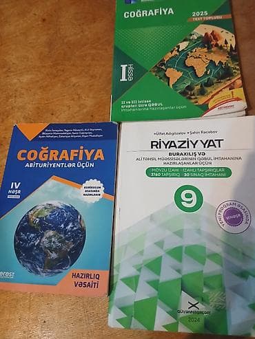 Everest 6 azn
Cografiyya 3 azn
Riyaziyyat 5 azn