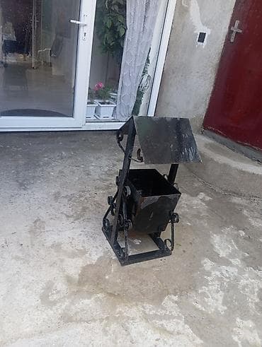 seki evleri: Metaldan dekorativ zibil qutusu – həyət, bağ və ya giriş üçün - — 4