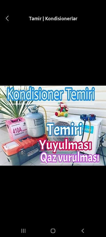 Her nov kondisioner temiri 
qaz vurulma 
yuyulmas
pilta temiri