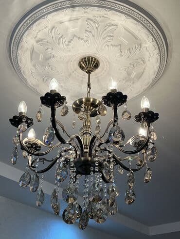 büllur: Çılçıraq, 8 lampa, Metal — 4