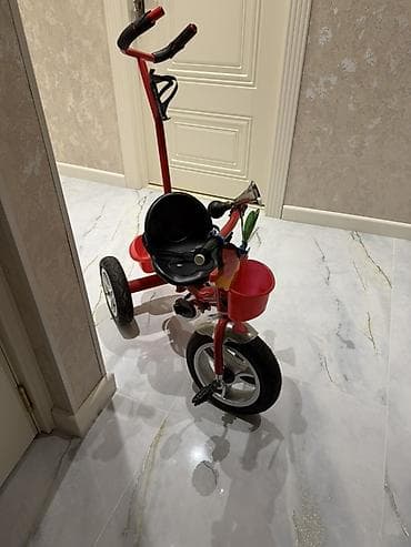 velosiped kameri: Uşaq üçtəkərli velosipedi – qırmızı rəng - Pedallı üçtəkərli quruluş — 2