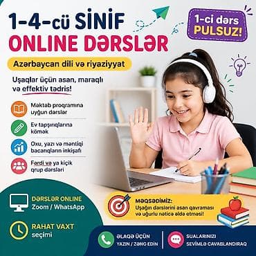 📚 1–4-cü sinif şagirdləri üçün online dərslər ✔ Azərbaycan dili və lalafo.az -da 📚 1–4-cü sinif şagirdləri üçün online dərslər ✔ Azərbaycan dili və