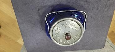 nabat konfet: Kobalt-mavi şüşədən dekorativ qab/konfet qabı - Material: qalın — 2