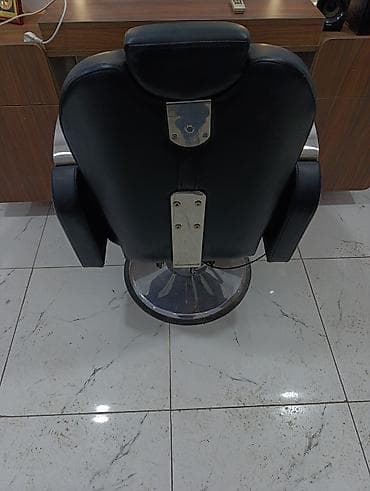 kreslolar: Peşəkar bərbər/kosmetologiya kreslosu - Rəng: qara - Material: yumşaq — 2