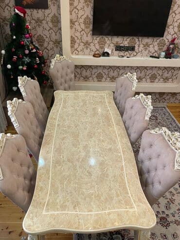 Taburetlər: Qonaq otağı üçün, İşlənmiş, 8 stul — 1